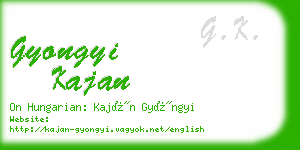 gyongyi kajan business card